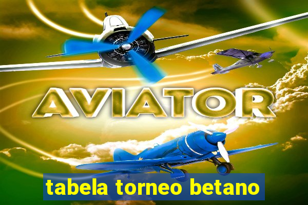 tabela torneo betano